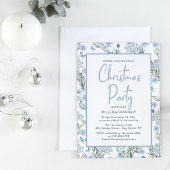 Weihnachts-Party Blue Butterfly Einladung