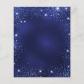 Weihnachts-Party-Blue-Glitzer-Einladung Flyer (Hinten)