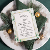 Weihnachts-Party Blumenchic Corporate Holiday Einladung