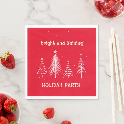 Weihnachts-Party Bright and Shinting Holiday Dinne Serviette (Beispiel)