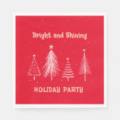 Weihnachts-Party Bright and Shinting Holiday Dinne Serviette (Vorderseite)