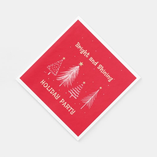 Weihnachts-Party Bright and Shinting Holiday Dinne Serviette (Ecke)