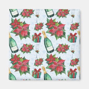 Weihnachts-Party Champagne Magnet