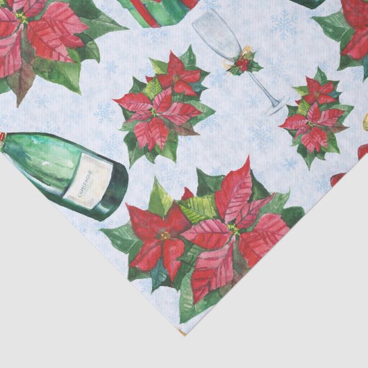 Weihnachts-Party Champagne Seidenpapier (Ausschnitt)