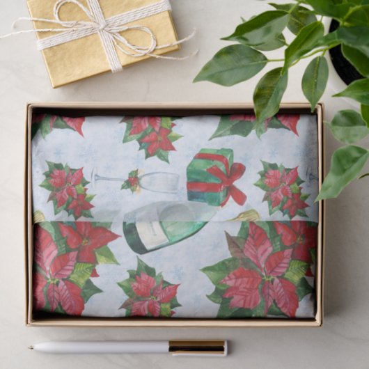 Weihnachts-Party Champagne Seidenpapier (Geschenk)