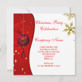 Weihnachts-Party Champagner Heelse Einladung (Rückseite)