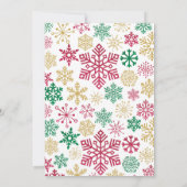 Weihnachts-Party Chic Snowflakes Einladung (Rückseite)