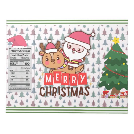 Weihnachts Party Chip Bag Wrappers Favoriten Notizblock (Vorderseite)