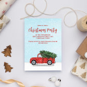 Weihnachts-Party Classic Red Truck Einladung