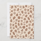 Weihnachts-Party-Cookie Exchange Gelbe Einladung (Rückseite)