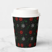 Weihnachts-Party-Cups Größe: 8oz Paper Cup mit Lid Pappbecher (Links)