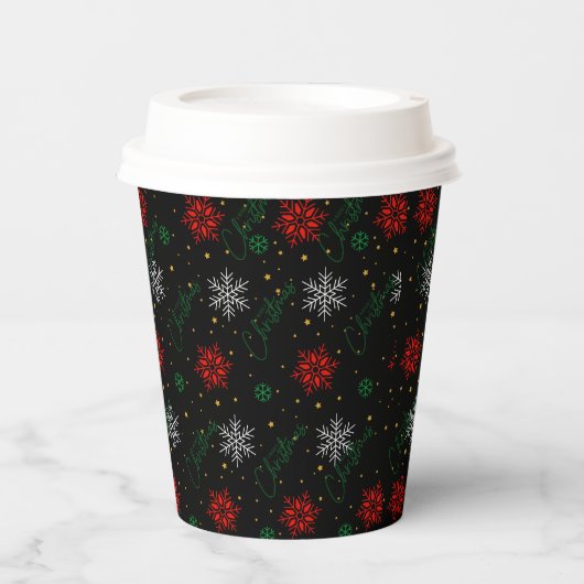 Weihnachts-Party-Cups Größe: 8oz Paper Cup mit Lid Pappbecher (Vorderseite)