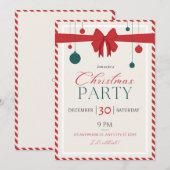 Weihnachts-Party-Dekoration individuell anpassbar  Einladung (Vorne/Hinten)