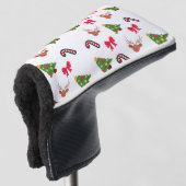 Weihnachts-Party-Dekorationsmuster Golf Headcover (3/4 Vorderseite)