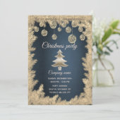 Weihnachts-Party der Goldmedaille Einladung (Stehend Vorderseite)