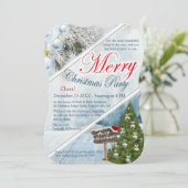 Weihnachts-Party des Jahres Einladung (Stehend Vorderseite)