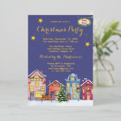 Weihnachts-Party des Snow Village Folieneinladung (Stehend vorne)