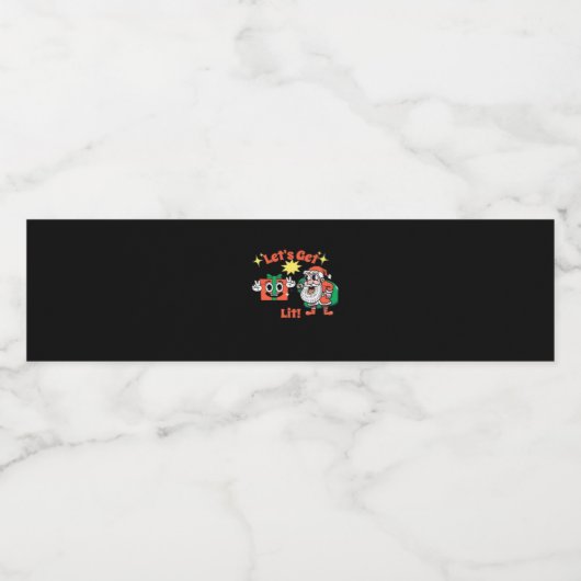 Weihnachts-Party-Design - Lasst uns Lit Classic be Wasserflaschenetikett (Einzelnes Label)