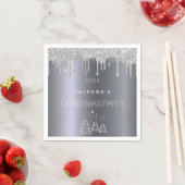 Weihnachts-Party-Dinner Glitzer Serviette (Beispiel)