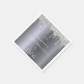 Weihnachts-Party-Dinner Glitzer Serviette (Ecke)