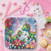 Weihnachts-Party Dinosaurier Pappteller (Party)