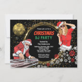 Weihnachts-Party DJ Disco tanzen schmutzig santa g Einladung (Vorderseite)