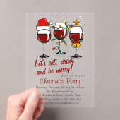 Weihnachts-Party Drinks Cocktails Weingläser Acryleinladungen (Insitu (Handheld))