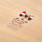 Weihnachts-Party Drinks Cocktails Weingläser Acryleinladungen (Ablage )