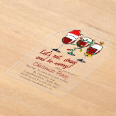 Weihnachts-Party Drinks Cocktails Weingläser Acryleinladungen (Ablage )