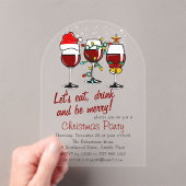 Weihnachts-Party Drinks Cocktails Weingläser Acryleinladungen (Insitu (Handheld))