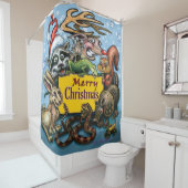 Weihnachts-Party Duschvorhang (Beispiel)