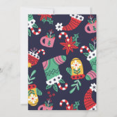 Weihnachts-Party Einladen zum Feiern Party Bäume G Einladung (Rückseite)