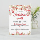 Weihnachts-Party Einladung (Stehend Vorderseite)