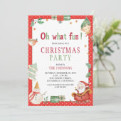 Weihnachts-Party Einladung (Stehend Vorderseite)