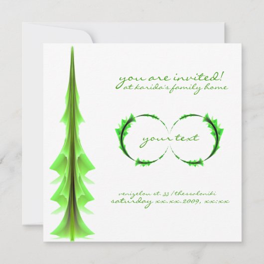 Weihnachts-Party Einladung (Rückseite)