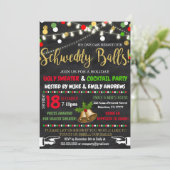 Weihnachts-Party Einladung (Stehend Vorderseite)