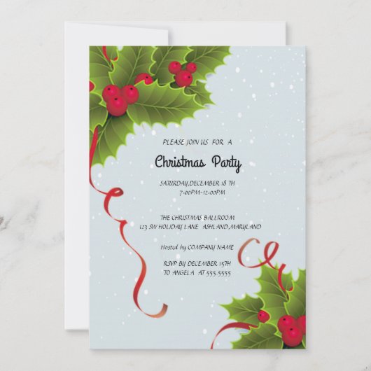 Weihnachts-Party Einladung (Vorderseite)