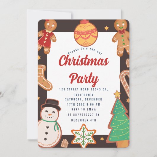 Weihnachts-Party Einladung (Vorderseite)