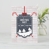 Weihnachts-Party Einladung (Stehend Vorderseite)