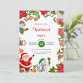 Weihnachts-Party Einladung (Stehend Vorderseite)