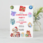 Weihnachts-Party Einladung (Stehend Vorderseite)