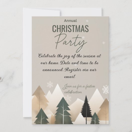 Weihnachts-Party Einladung (Vorderseite)