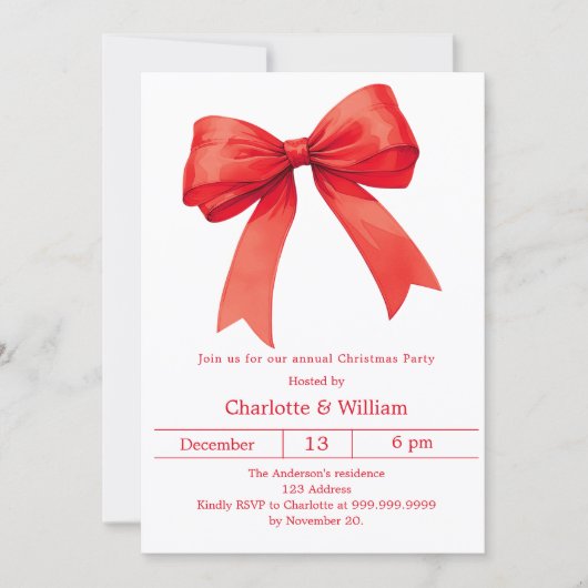 Weihnachts-Party Einladung (Vorderseite)