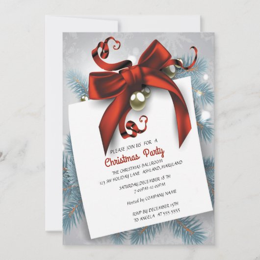 Weihnachts-Party Einladung (Vorderseite)
