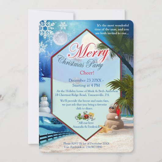 Weihnachts-Party Einladung (Vorderseite)