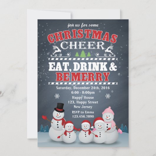 Weihnachts-Party Einladung (Vorderseite)