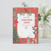 Weihnachts-Party Einladung (Stehend Vorderseite)