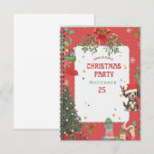 Weihnachts-Party Einladung (Vorne/Hinten)