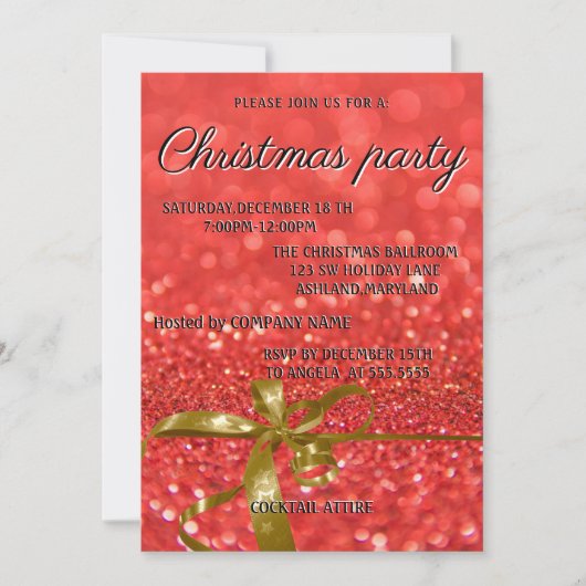 Weihnachts-Party Einladung (Vorderseite)