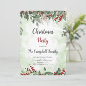 Weihnachts-Party Einladung (Stehend Vorderseite)